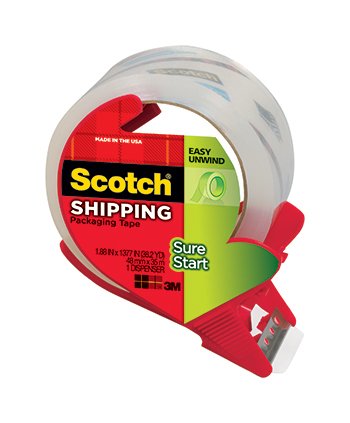 Quality Scotch Sure Start Shipping Packing Tape With Dispenser 1.88 X 38.2 Yd By 3M Company