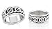 Unisex Oxidized Spinner Ring Band Sterling Silver