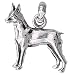 Miniature Pinscher Dog Hand Made Silver Jewelry Charm