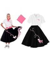 Hip Hop 50s Shop Adult 3 Piece Poodle Skirt Costume Set