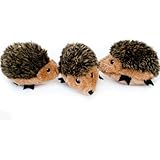 ZippyPaws 3-Pack Squeaky Replacement Burrow Toys for Dogs, Medium, Hedgehogs