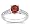 18k White Gold or Yellow Gold Round Garnet and Diamond Ring (H/SI2, 1/4 ct. tw.)