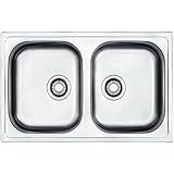 Franke 101.0060.609 620-78 Stainless Steel Euroform EFN Steel Smooth Double Bowl Kitchen Sink - Grey