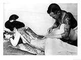 An Unidentified Japanese Tattoo Artist Works on a Woman's Backside Photographic Print, 16 x 12