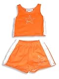 NY Girls.com - Toddler Girls 2-Piece Short Set, Orange, White