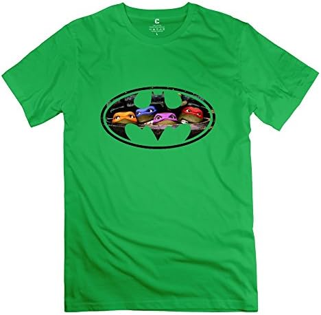 BXGD- Men's Trendy T-shirts Ninja Turtle Batman Size XXL ForestGreen