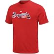 Majestic Atlanta Braves Red Official Wordmark T-shirt
