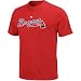 MLB Majestic Atlanta Braves Red Official Wordmark T-shirt