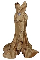 Sexy Asymmetric Taffeta Mermaid Evening Dress 