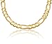 14K Solid Yellow Gold Figaro Link Chain Necklace 11mm Wide 18