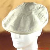 LINEN COTTON IVY DRIVING GOLF CAP LINED HAT BEIGE LARGE / EXTRA LARGE