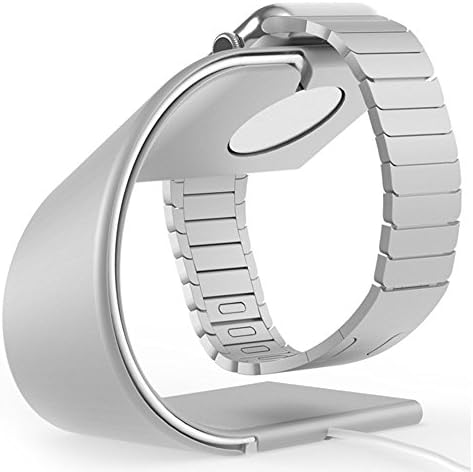 Apple Watch Stand [Nightstand Mode Compatible] Aluminum Charging Dock (Sliver)
