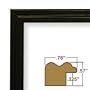 13x19 Picture / Poster Frame, Wood Grain Finish, .75" Wide, Black (200ASHBK)
