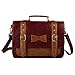 ECOSUSI Faux Leather Vintage Messenger Purse School Satchel Bag
