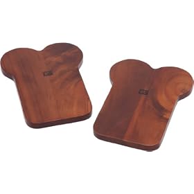 Pt - Th116 - Planche � Pain Sandwich Bois d'Acacia - Set de 2 Pi�ces. Design Matijs Korpershoek