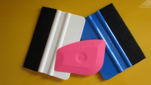 (2) FELT EDGE SQUEEGEE "BLUE & WHITE 4" & (1) Lil CHIZLER