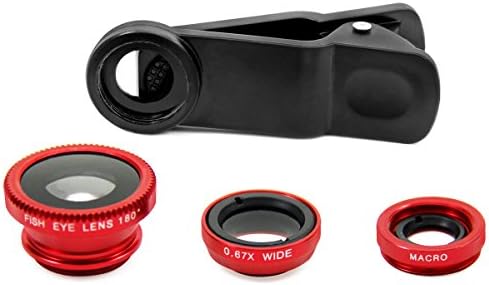 Detachable Fisheye Lens Universal Clip on Fish Eye Camera for Iphone 6 Iphone 6 Plus /5/5c/5s/4/4s Android Smartphone Samsung Cellphone Micro Wide Angle 3 in 1 Photo Kits
