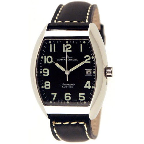 Zeno Watch Basel Herren-Armbanduhr XL Tonneau Sapphire Analog Automatik Leder 3076-a1 matt Preisvergleich