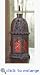 MOROCCAN METAL AMBER GLASS CANDLEHOLDER LANTERN LIGHT