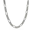 9mm Men`s Stainless Steel Figaro Necklace