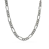 9mm Men's Stainless Steel Figaro Necklace