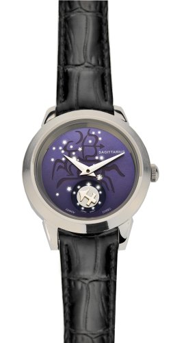 41CBuz08dQL Croton Womens Zodiac Sagitarius Watch 3CR207754BSSG