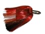 Saltwater Fishing Lure Chrome Bullet Head High Speed Trolling Lure with Red and Black Hair Skirt, 6 1/2 Inches Long FREE SHIPPING AND 50% CUSTOMER APPRECIATION DISCOUNT!
