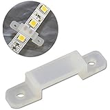 (Lot of 50) 10mm/0.4 Inches Translucence Soft Silicone Mounting Bracket for LED Strip Lights