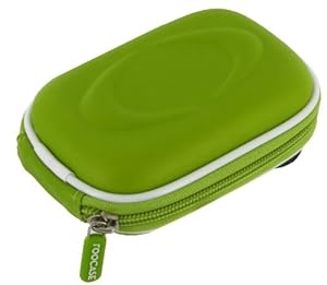 Memory Foam Carrying Case for Flip Video Mino F360 and MinoHD F460 Series Camcorder Bundle with + Screen Protector Shield + 3ft USB 2.0 Passive A to A Extension (EVA Memory Foam Green)