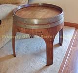 22" Solid Oak End Table with Arch Legs Made By Wine Barrel Creations