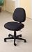 BLACK FABRIC SECRETARY CHAIR W. GAS LIFT.