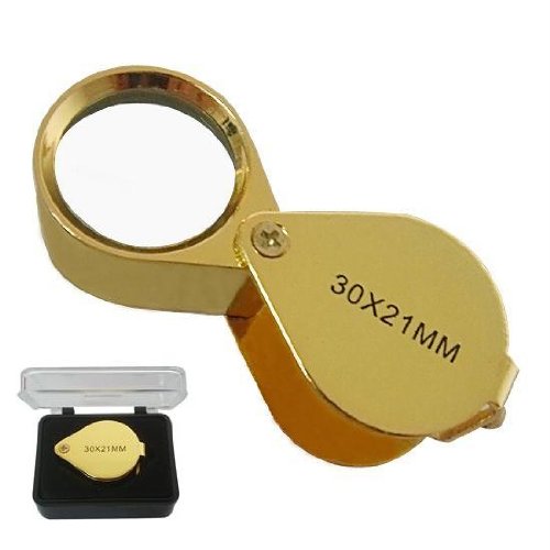 GOLD Pocket Magnifier - 30x Magnification, 21mm Loupe