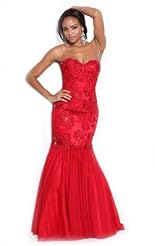 Plus Size Sexy Mermaid Beaded Crystals Applique Crystal Lace Chiffon/Taffeta/Tulle Club Dress 