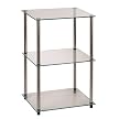 Glass 3-Tier Square End Table