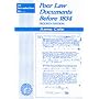 Poor Law Documents Before 1834