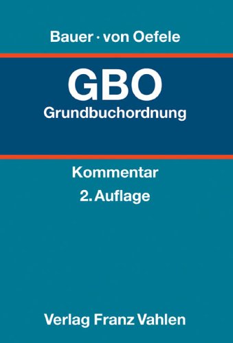 Grundbuchordnung, Kommentar