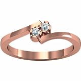 14K Rose Gold Promise Diamond Ring - 0.06 Ct.