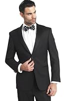 Giorgio Fiorelli Mens 2 Button Tuxedo Suit Modern Fit Black