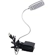 Daffodil ULT300 Luce USB con 28 lampadine LED, collo flessibile e completa di pinza per illuminare la scrivania, tastiera ecc. Con 3 livelli di luminosit� regolabile e vano batteria per batterie 4xAA (facoltative) - Compatibile con PC e MAC - Nessuna batteria richiesta.