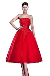 Lace-Up Applique Sweetheart Short Prom Dress/Wedding Party Dress 