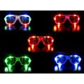 Blinkende LED Atzenbrille Shutter Shades ohne Glas viele Farben