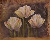 IMAGE OF Triple Tulip II PREMIUM GRADE Rolled CANVAS Art Print Rumi 28x22