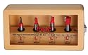 Freud 89-650 Four Piece Undersized Plywood Router Bit Set 1/2" Shank Ideal for 1/4" to 3/4" Plywood With TiCo Hi-Density Carbide