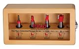Freud 89-650 Four Piece Undersized Plywood Router Bit Set 1/2 Shank Ideal for 1/4 to 3/4 Plywood With TiCo Hi-Density Carbide