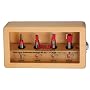 Freud 89-650 Four Piece Undersized Plywood Router Bit Set 1/2" Shank Ideal for 1/4" to 3/4" Plywood With TiCo Hi-Density Carbide