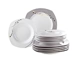 Produkt-Bild: Domestic 922639 Tafelservice 12-teilig Estiva mit je 6 Teller tief und flach