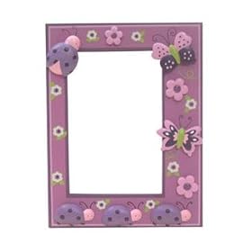 Click here to buy Lambs and Ivy Luv Bugs Picture Frame, Plum by Lambs & Ivy.