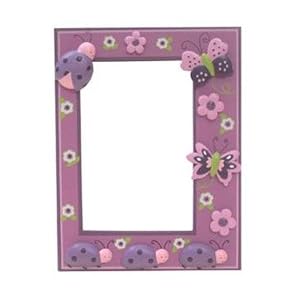Click here to buy Lambs and Ivy Luv Bugs Picture Frame, Plum by Lambs & Ivy.