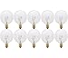 KOR (Pack of 10) G16.5 Clear FinshDecorative (E12) Candelabra Base Globe Shape Incandescent 120V G16 1/2 Light Bulbs (40)