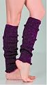 Leg Warmers, Cable Knit Purple
